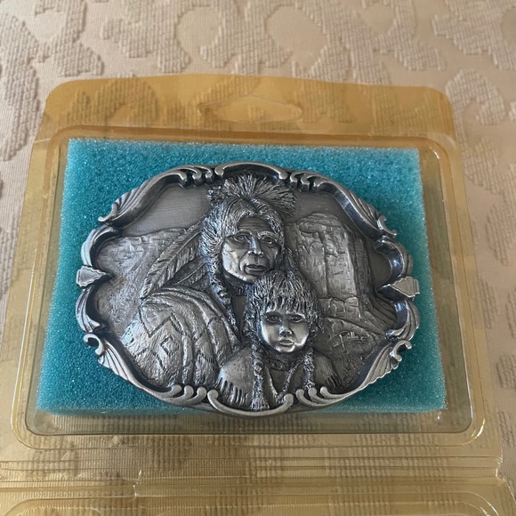 Artaffects Other - Artaffects Gregory Perillo Cheyenne Nation Pewter Belt Buckle Limited Ed 1025
